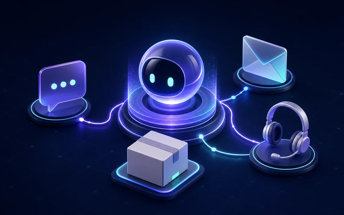 Impressie van de AI-supportagent voor een webshop